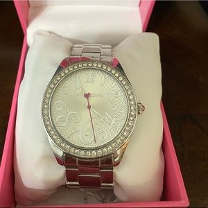 Betsy Johnson Rhinestone Womens Watch